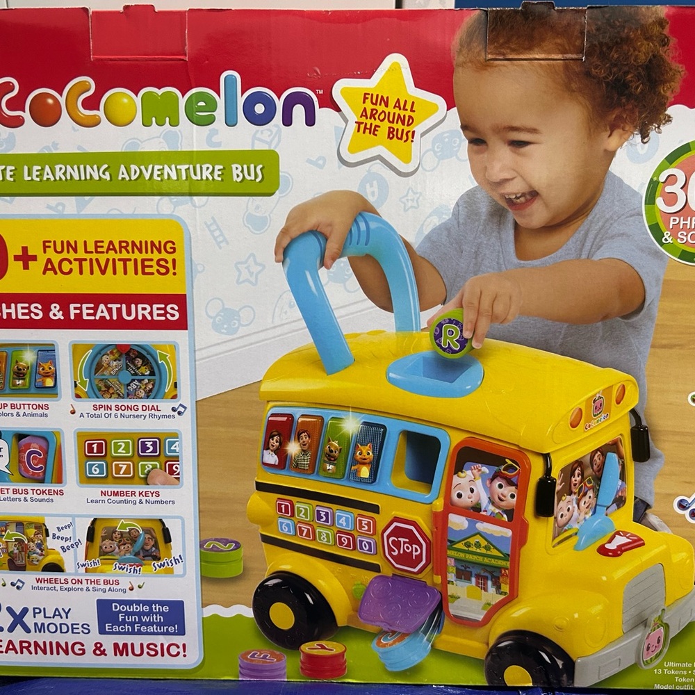 CoComelon Fun Learning School Bus Toy